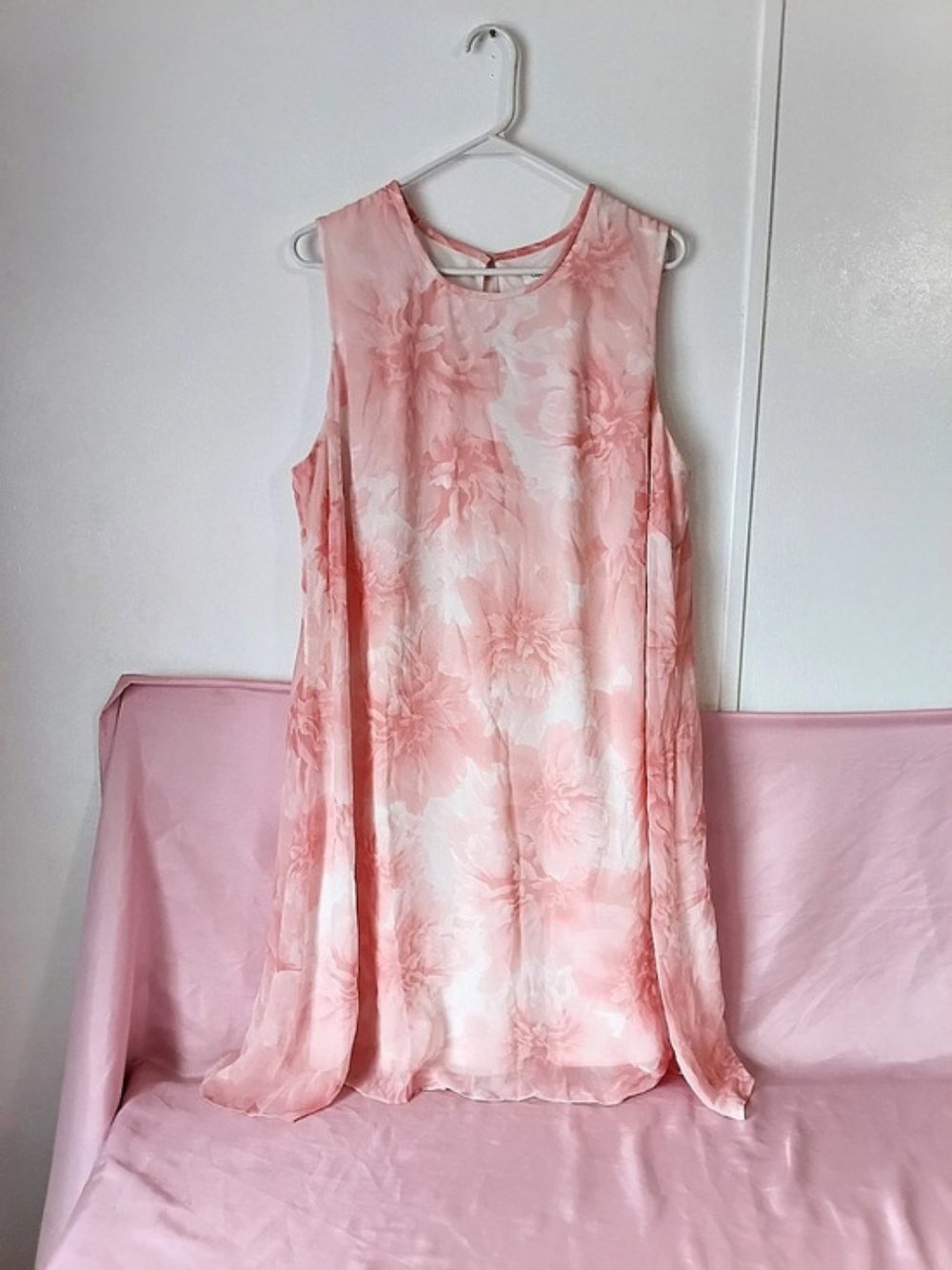 Calvin Klein Peach Floral Swing Dress size 16W